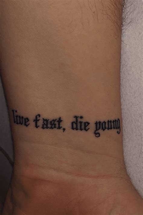 live fast die young tattoo|live fast die young.